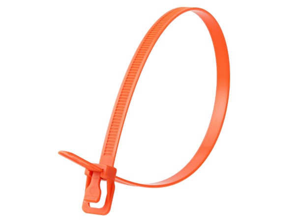 Picture of WorkTie 14 Inch Orange Reusable Tie - 100 Pack