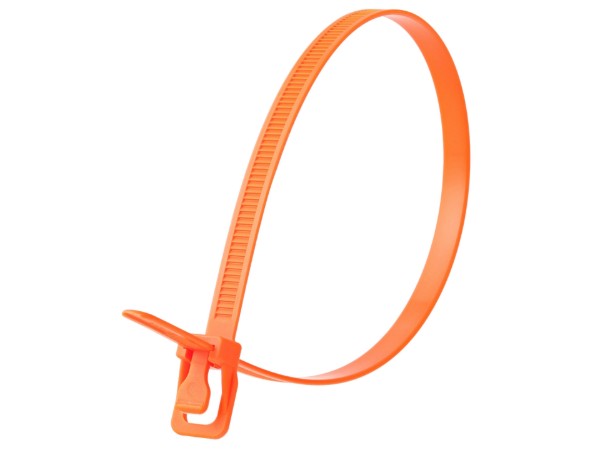Picture of WorkTie 14 Inch Fluorescent Orange Reusable Tie - 20 Pack