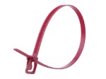 Picture of WorkTie 14 Inch Plenum Cranberry Reusable Tie - 100 Pack
