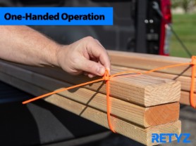 Picture of  ProTie 32 Inch Fluorescent Orange Reusable Tie - 10 Pack