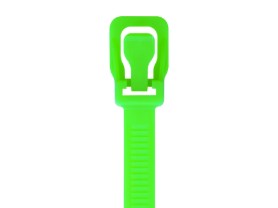 Picture of WorkTie 8 Inch Fluorescent Green Reusable Tie - 20 Pack