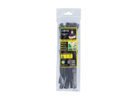 Picture of PJD x RETYZ® EveryTie™ 6", 8", 10" Reusable Cable Tie Combo – 30 Pack (Black, 50 lb)
