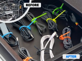 Picture of EveryTie 8 Inch Fluorescent Green Reusable Tie - 100 Pack