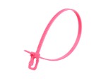 Picture of EveryTie 10 Inch Fluorescent Pink Reusable Tie  - 20 Pack