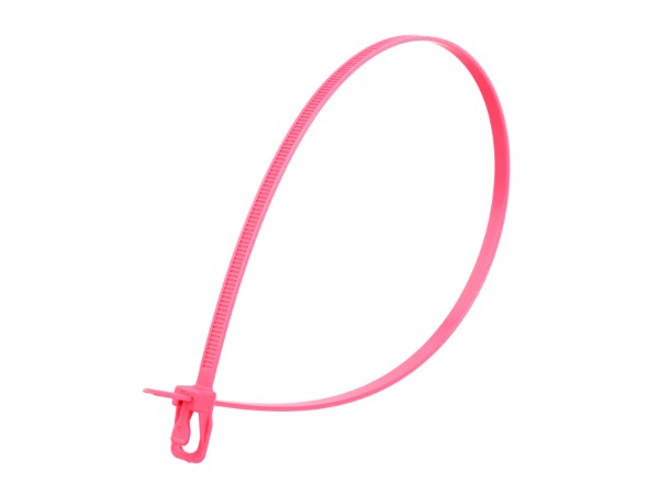 Picture of EveryTie 16 Inch Fluorescent Pink Reusable  Tie - 20 Pack