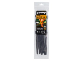Picture of RETYZ® EveryTie™ 6", 8", 10" Reusable Cable Tie Variety Pack – 30 Pack (Black, 50 lb)