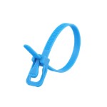 Picture of EveryTie 6 Inch Fluorescent Blue Reusable Tie - 20 Pack