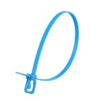 Picture of EveryTie 12 Inch Fluorescent Blue Reusable Tie - 100 Pack