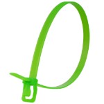 Picture of WorkTie 14 Inch Fluorescent Green Reusable Tie - 20 Pack