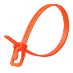 Picture of EveryTie 6 Inch Fluorescent Orange Reusable Tie - 100 Pack