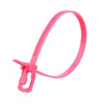 Picture of EveryTie 8 Inch Fluorescent Pink Reusable Tie - 20 Pack