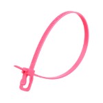 Picture of EveryTie 10 Inch Fluorescent Pink Reusable Tie - 100 Pack