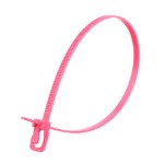 Picture of EveryTie 12 Inch Fluorescent Pink Reusable Tie - 100 Pack