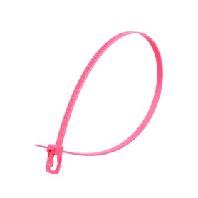 Picture of EveryTie 14 Inch Fluorescent Pink Reusable  Tie -100 Pack