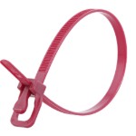 Picture of EveryTie 10 Inch Plenum Cranberry Reusable Tie - 100 Pack