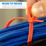 Picture of EveryTie 14 Inch Orange Reusable Tie -100 Pack