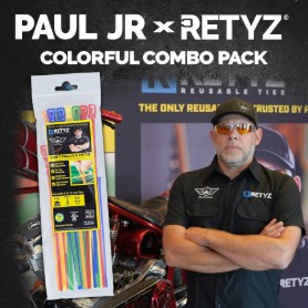 Picture of PJD x RETYZ® 6", 8", 10" Fluorescent Cable Tie Combo - 30 Pack (UV Reactive, Mixed Strength)