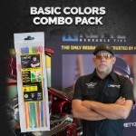 Picture of PJD x RETYZ® 6", 8", 10" Reusable Cable Tie Combo - 30 Pack (Primary Colors, Mixed Strength)