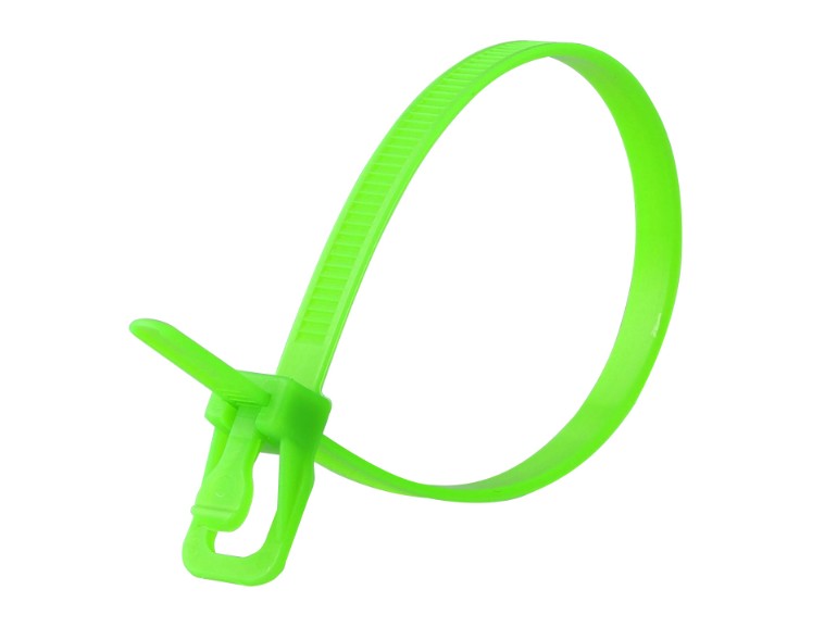 Picture of RETYZ EveryTie 16 Inch Fluorescent Green Releasable Tie - 100 Pack