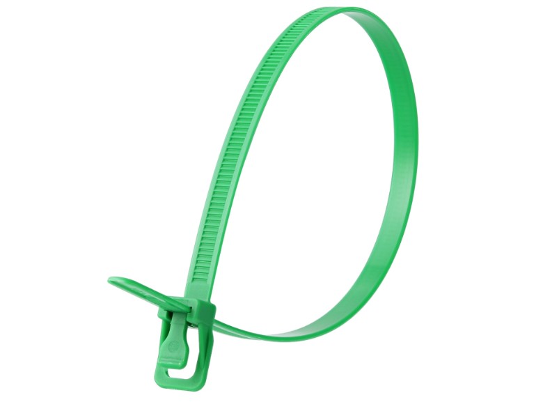 Picture of RETYZ WorkTie 14 Inch Green Releasable Tie - 100 Pack