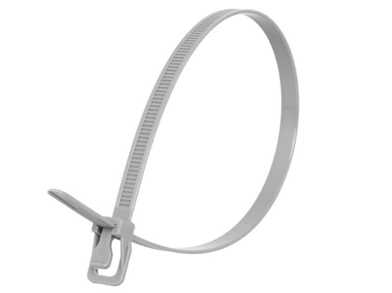 Picture of RETYZ WorkTie 14 Inch Gray Releasable Tie - 100 Pack