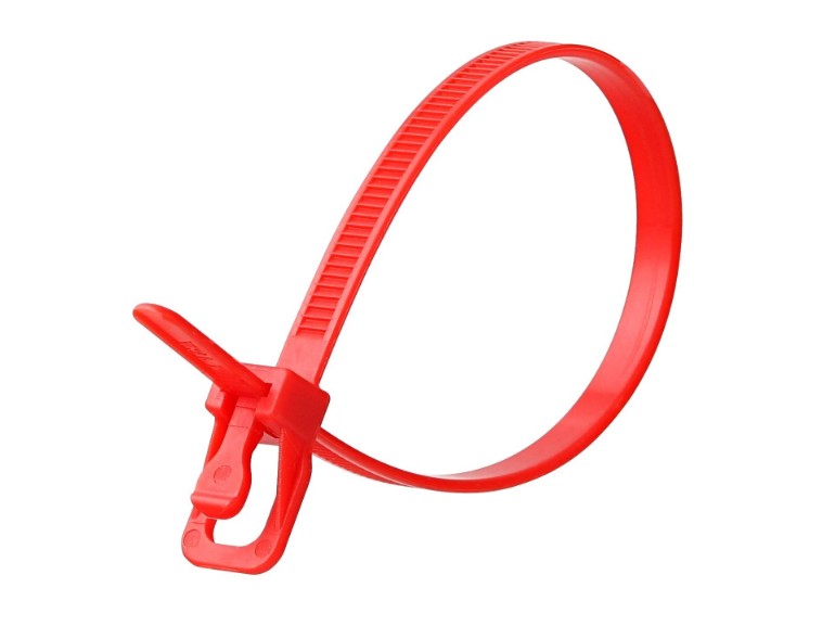 Picture of RETYZ EveryTie 6 Inch Red Releasable Tie - 100 Pack