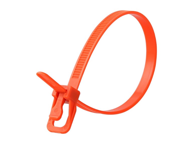 Picture of RETYZ EveryTie 12 Inch Orange Releasable Tie - 100 Pack